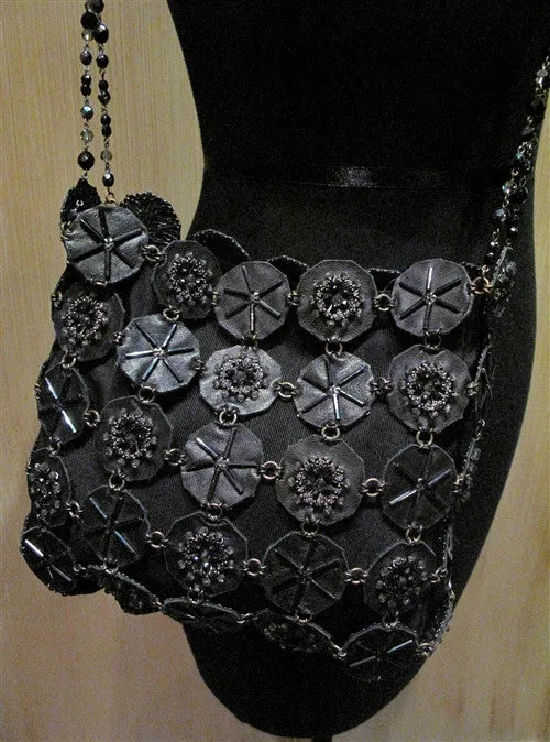 Raven Beaded Handbag for Day or Evening by Erickson Beamon