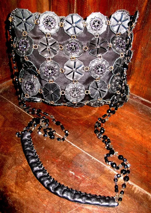 Raven Beaded Handbag for Day or Evening by Erickson Beamon