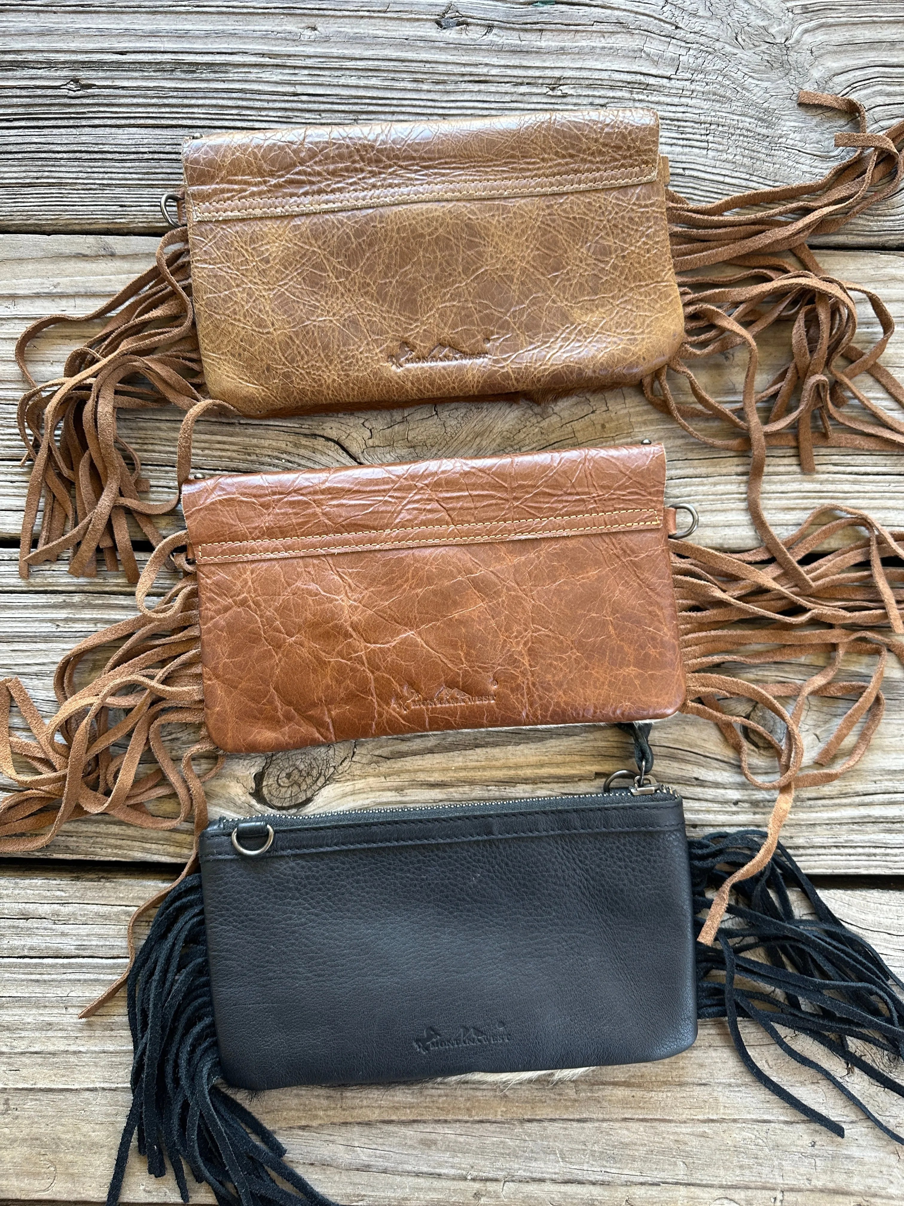 Queen Bee's Closet Montana West Hair On Hide Leather Clutches & Wallets