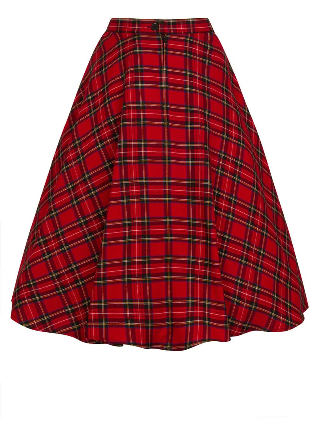 Red Tartan 50's Swing Skirt from Hell Bunny