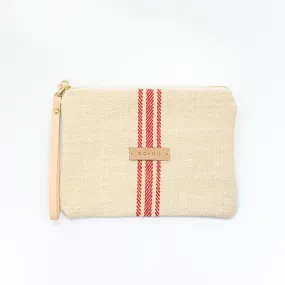 Red Striped Clutch