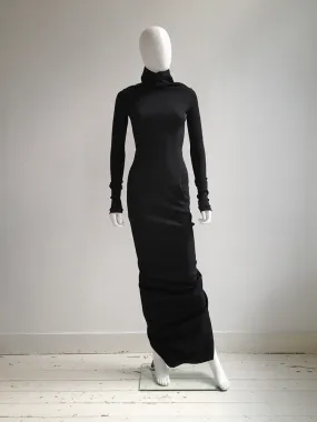 Rick Owens LIMO black bodycon maxi dress — fall 2011
