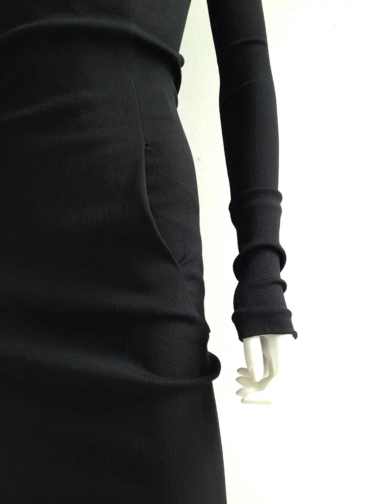 Rick Owens LIMO black bodycon maxi dress — fall 2011