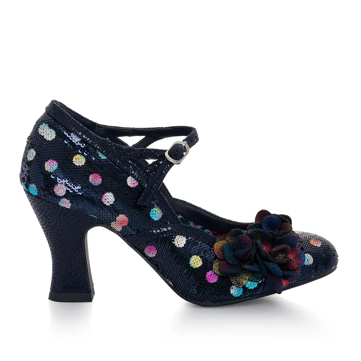 Navy Sequin Mary Jane Heels: Ruby Shoo Nina