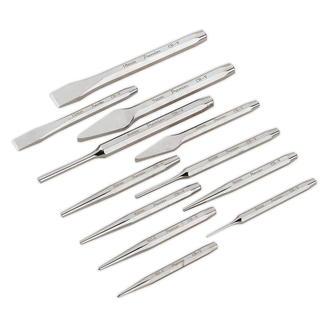 Sealey AK9129 Punch & Chisel Set 12pc