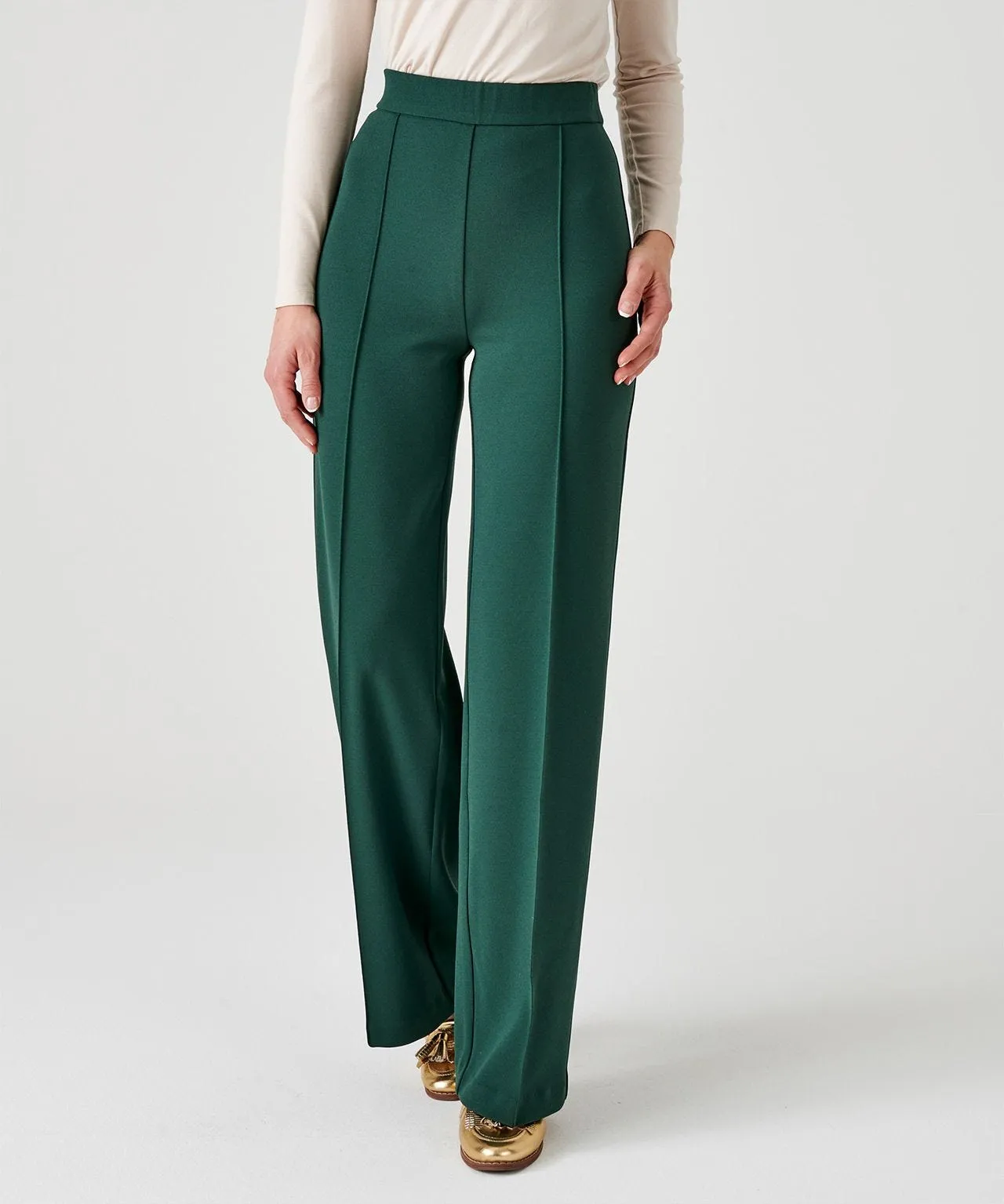 Wide-Leg Comfort Trousers with Secret Stretch Material