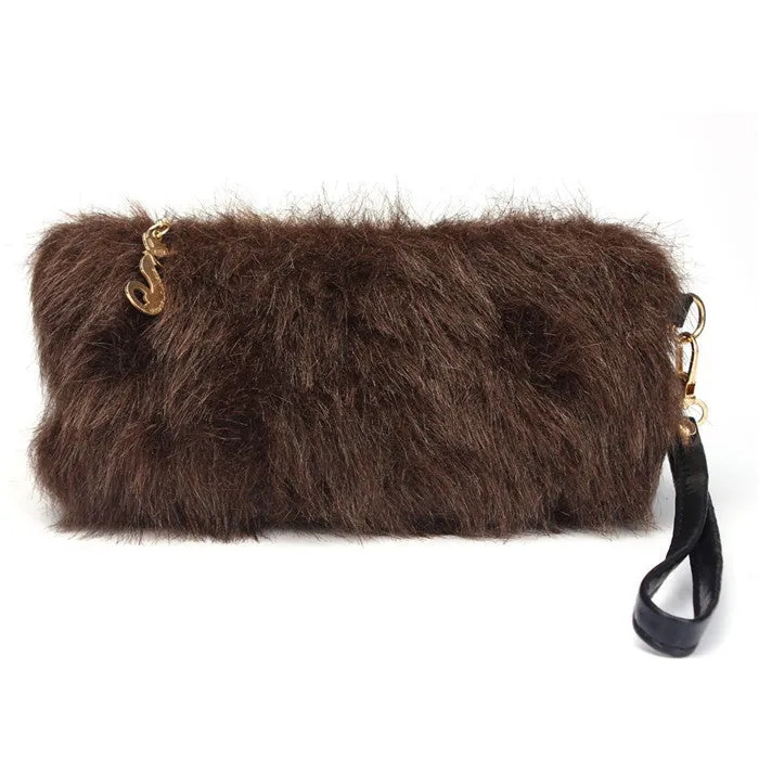 Women's Cozy Hairy Clutch Wallet