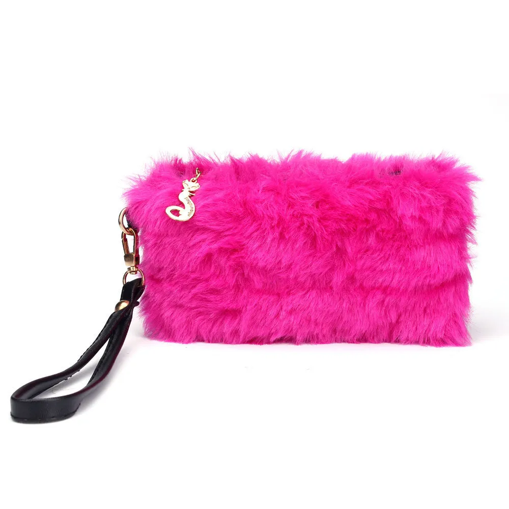 Women's Cozy Hairy Clutch Wallet