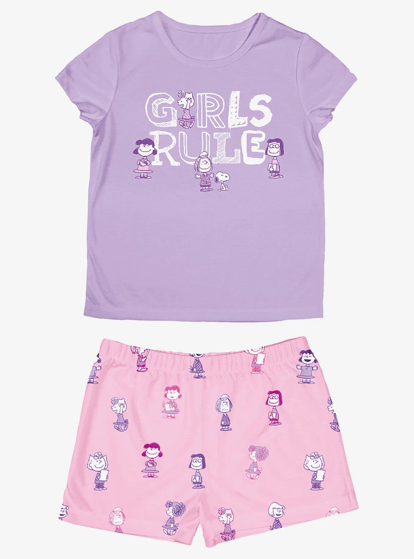 Snoopy Peanuts Gang Girls Rule Youth Pajama Set
