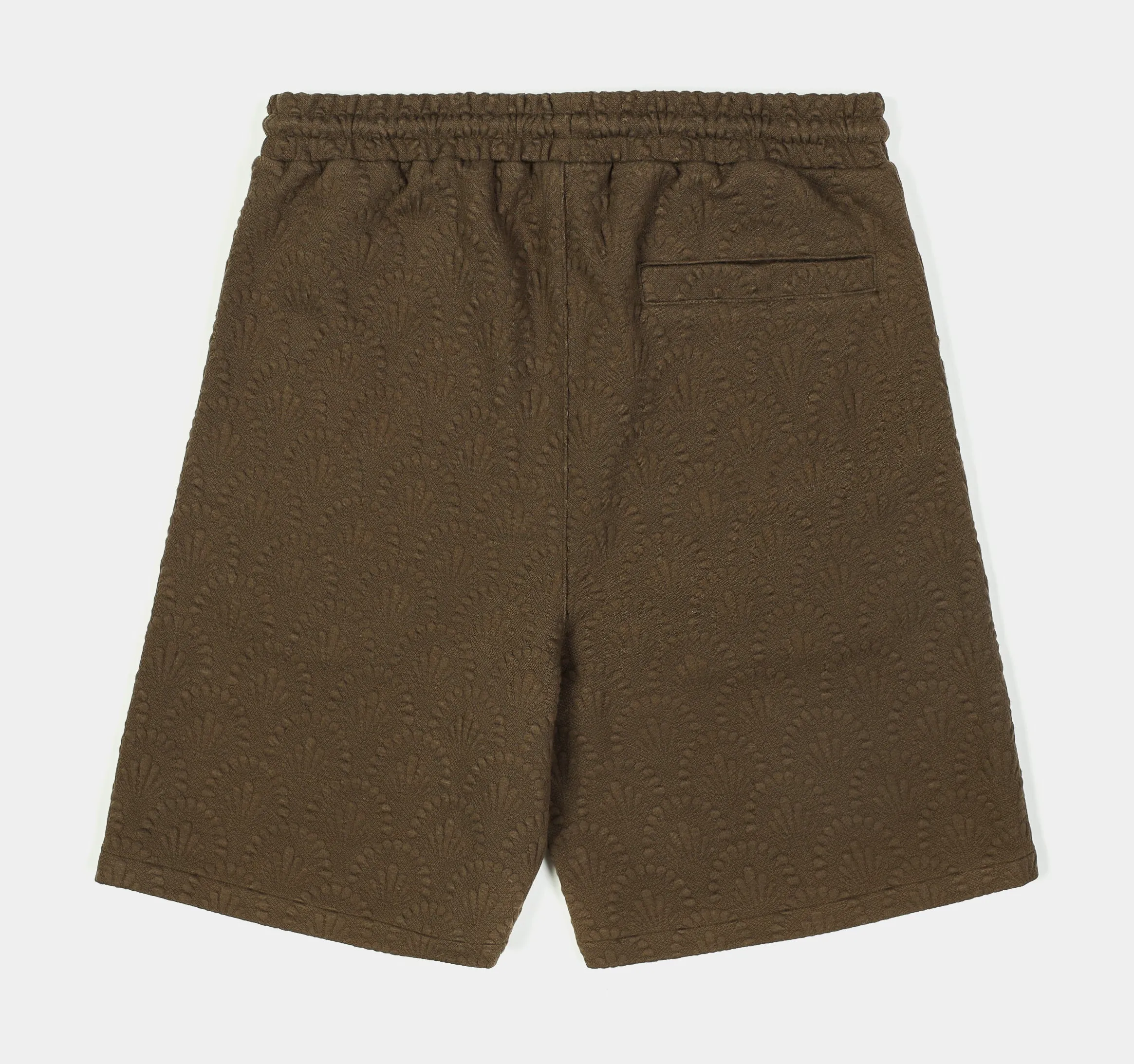 Brown Art Decor Knit Men's Shorts