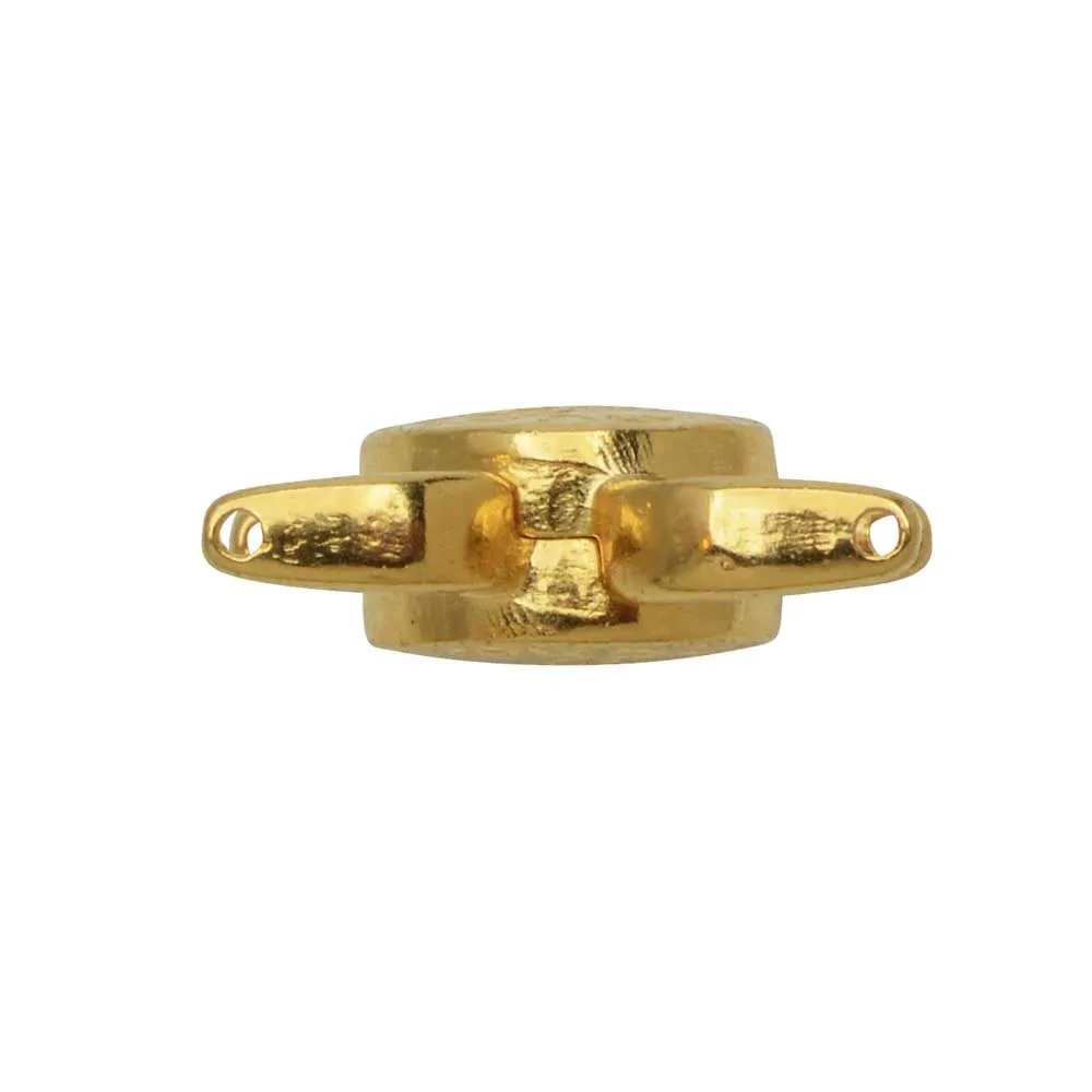 24k Gold Plated Cymbal Magnetic Clasps for 11/0 Delica & Round Beads - Souda II Design