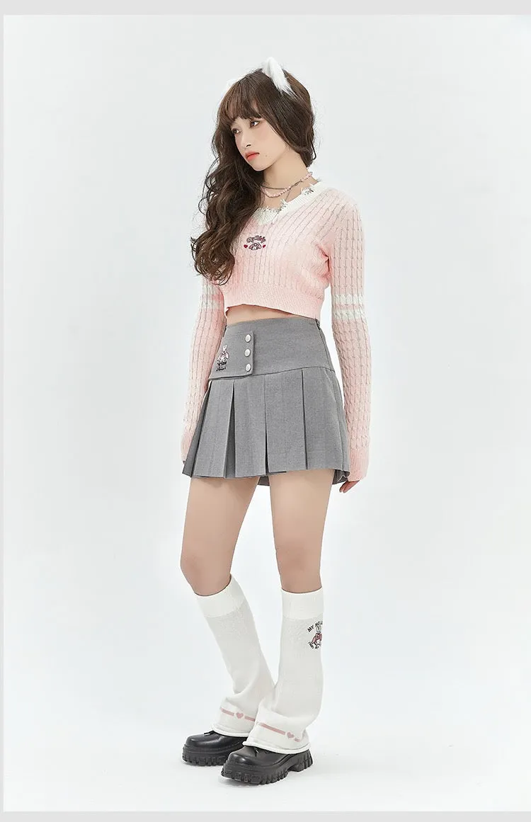 Cinnamoroll My Melody Crop Tops and Skirt