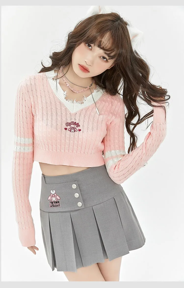 Cinnamoroll My Melody Crop Tops and Skirt