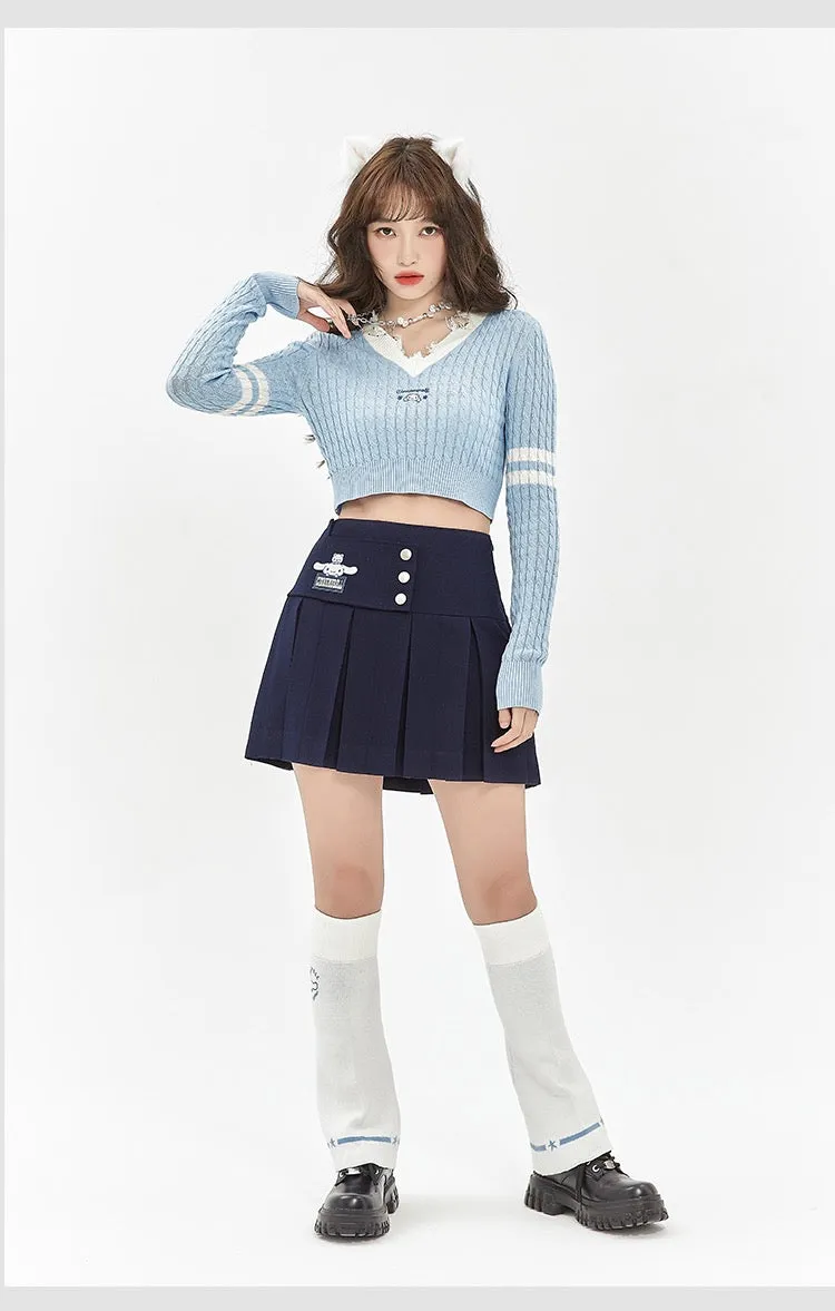 Cinnamoroll My Melody Crop Tops and Skirt