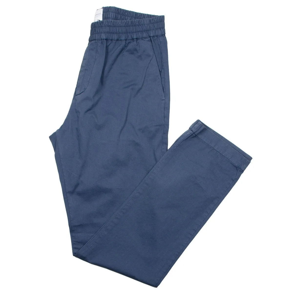 Sunspel Drawstring Trouser in Blue Slate Color