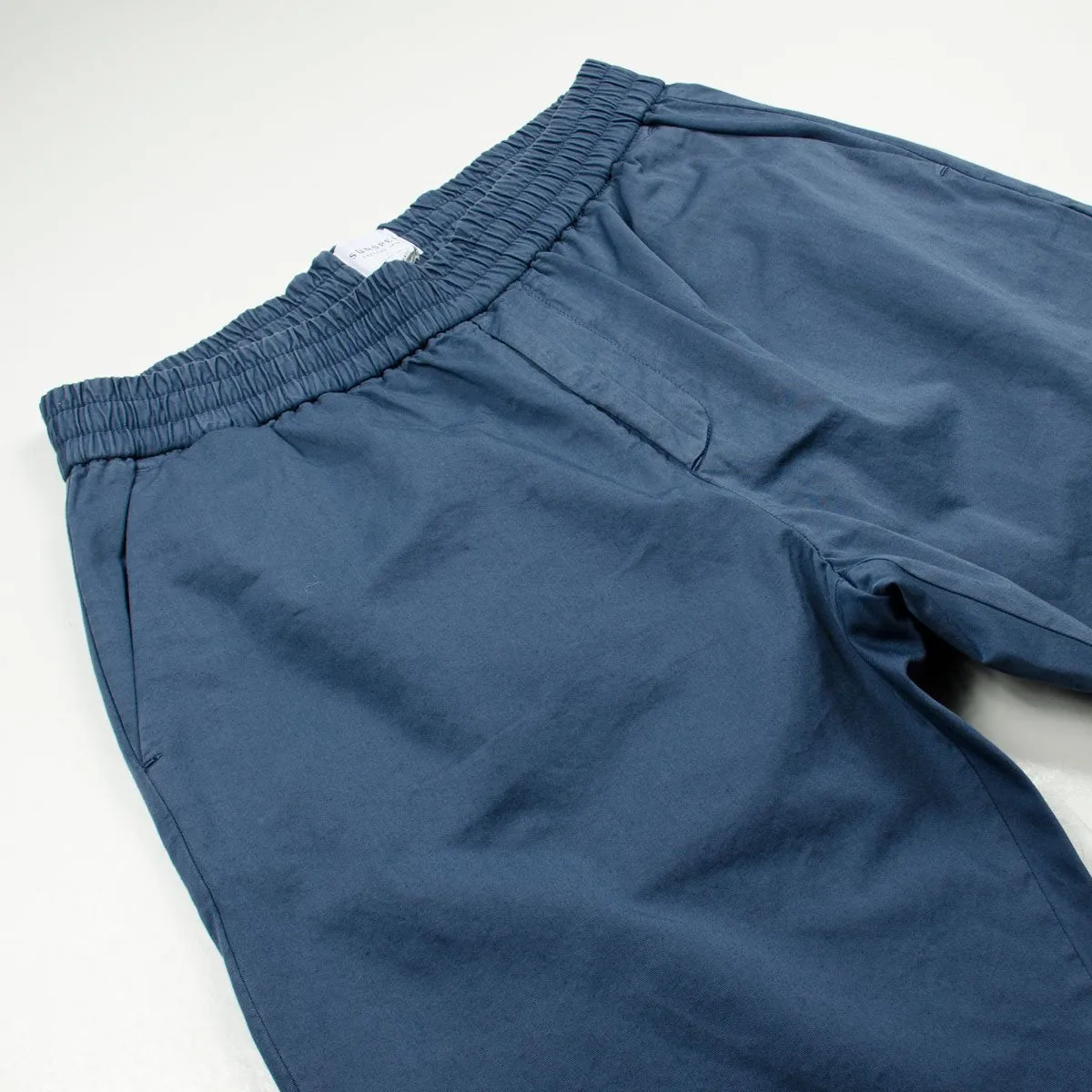 Sunspel Drawstring Trouser in Blue Slate Color