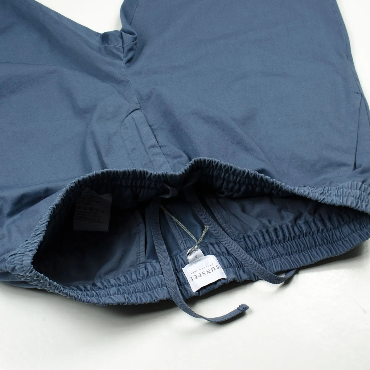 Sunspel Drawstring Trouser in Blue Slate Color