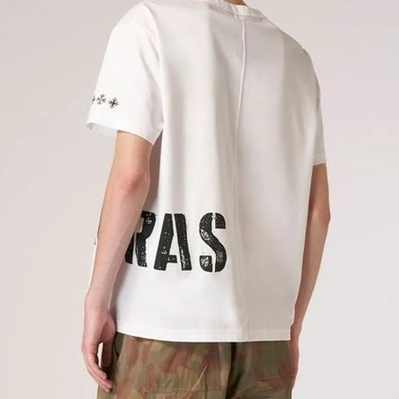 TATRAS  |Crew Neck Pullovers Unisex Cotton Short Sleeves Logo