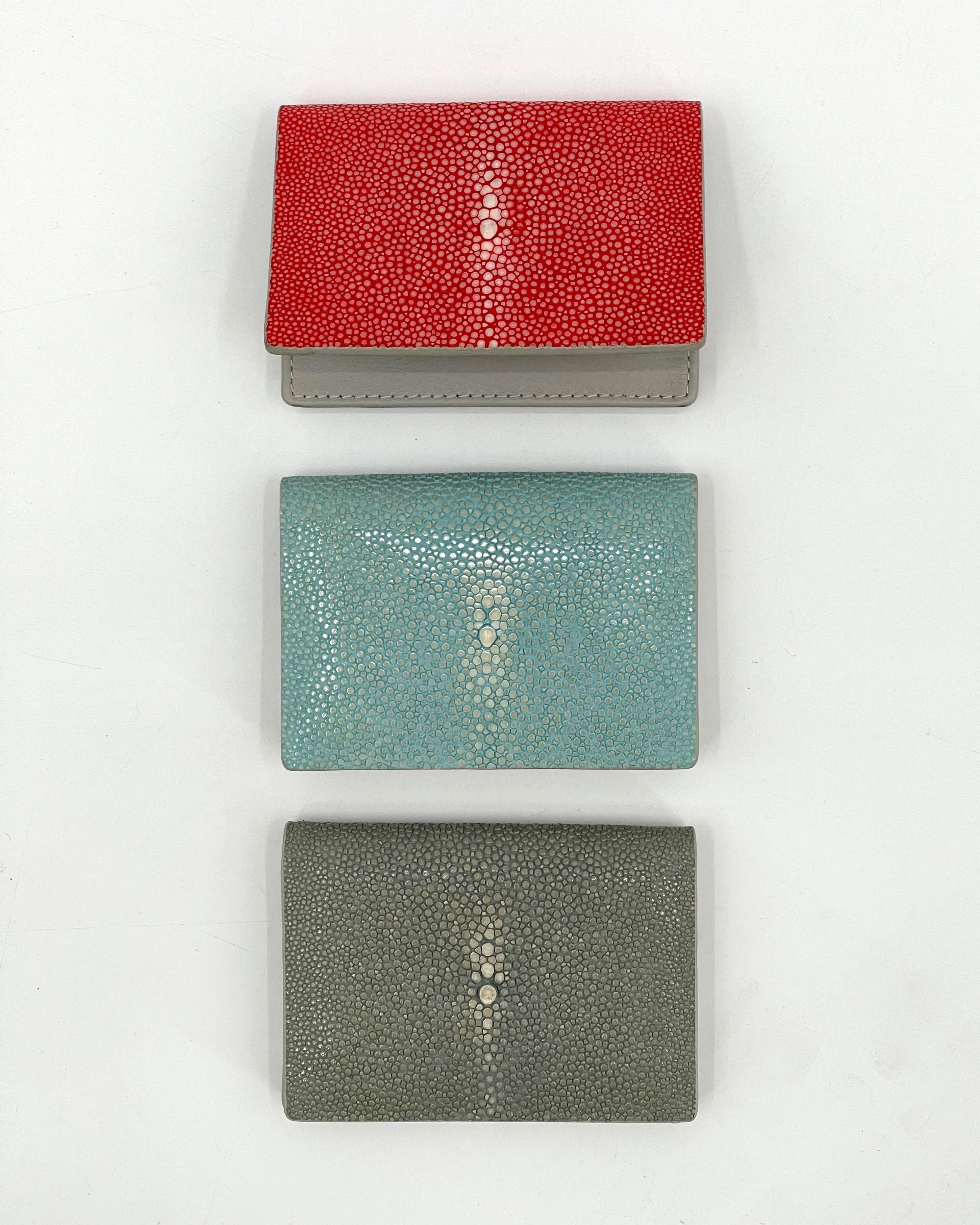 Taylor Shagreen Card Wallets