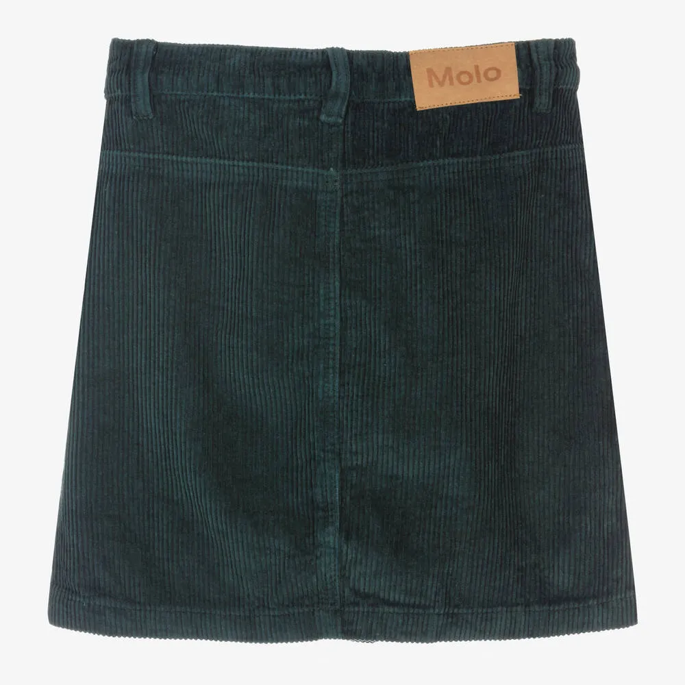 Teen Girls Green Cotton Skirt