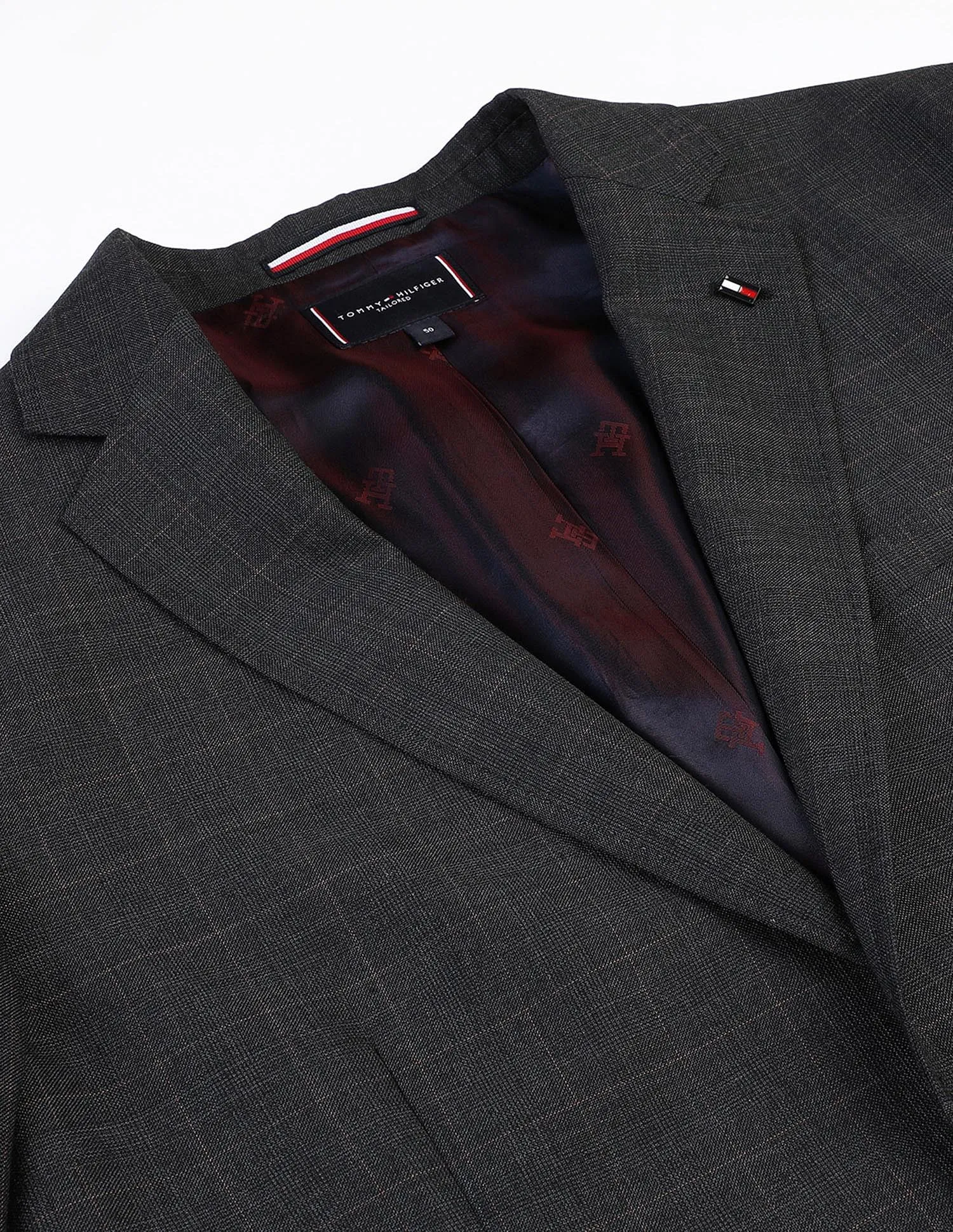 Tommy Hilfiger Heathered Windowpane Checked Blazers