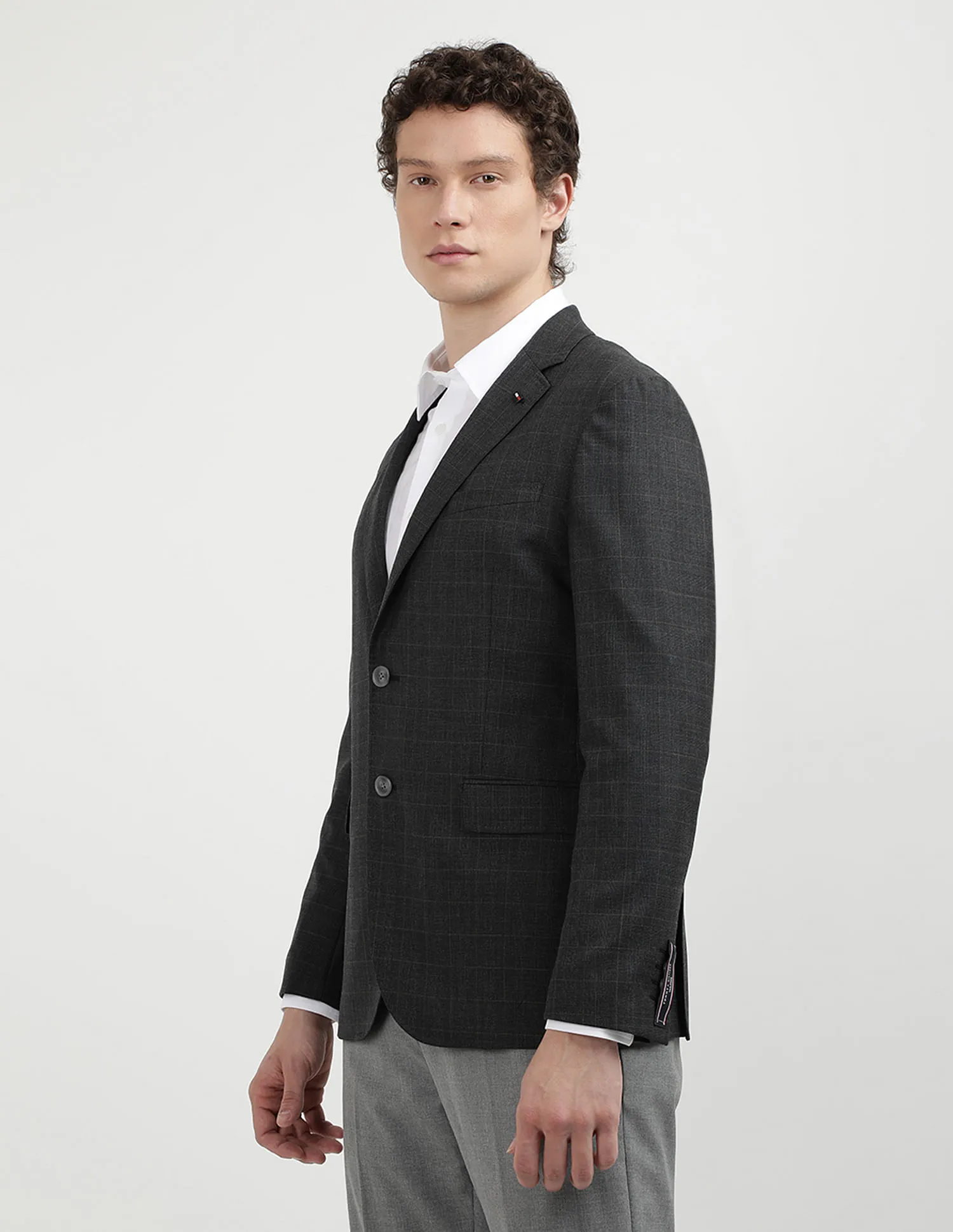 Tommy Hilfiger Heathered Windowpane Checked Blazers