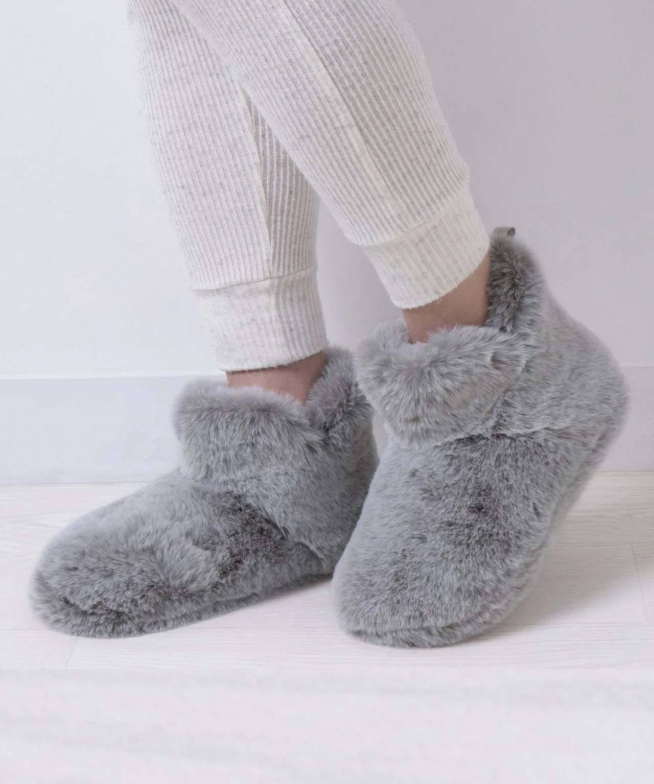 Faux Fur Boot Slippers for Ladies by Totes