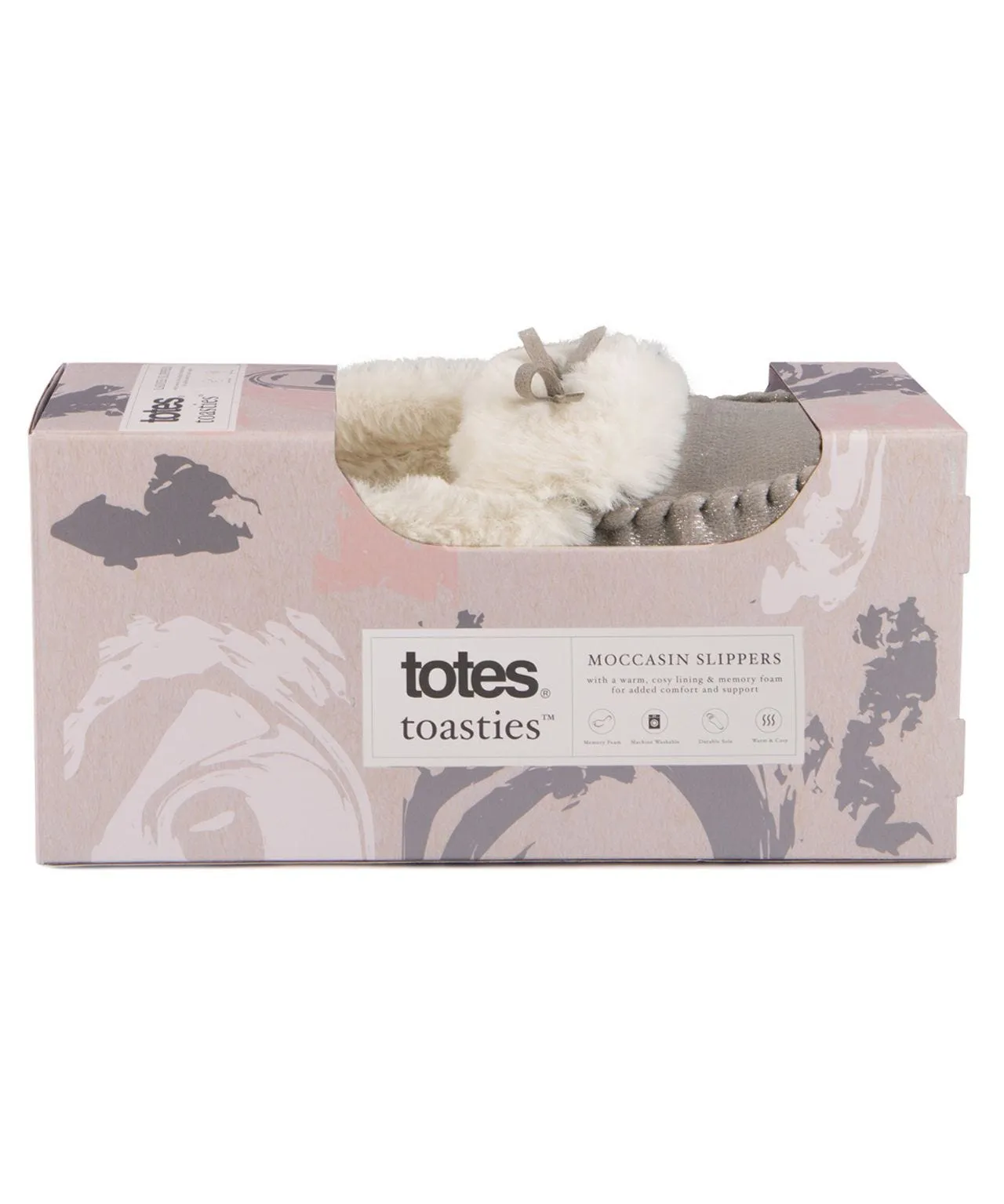 Ladies Sparkle Moccasin Slippers by Totes