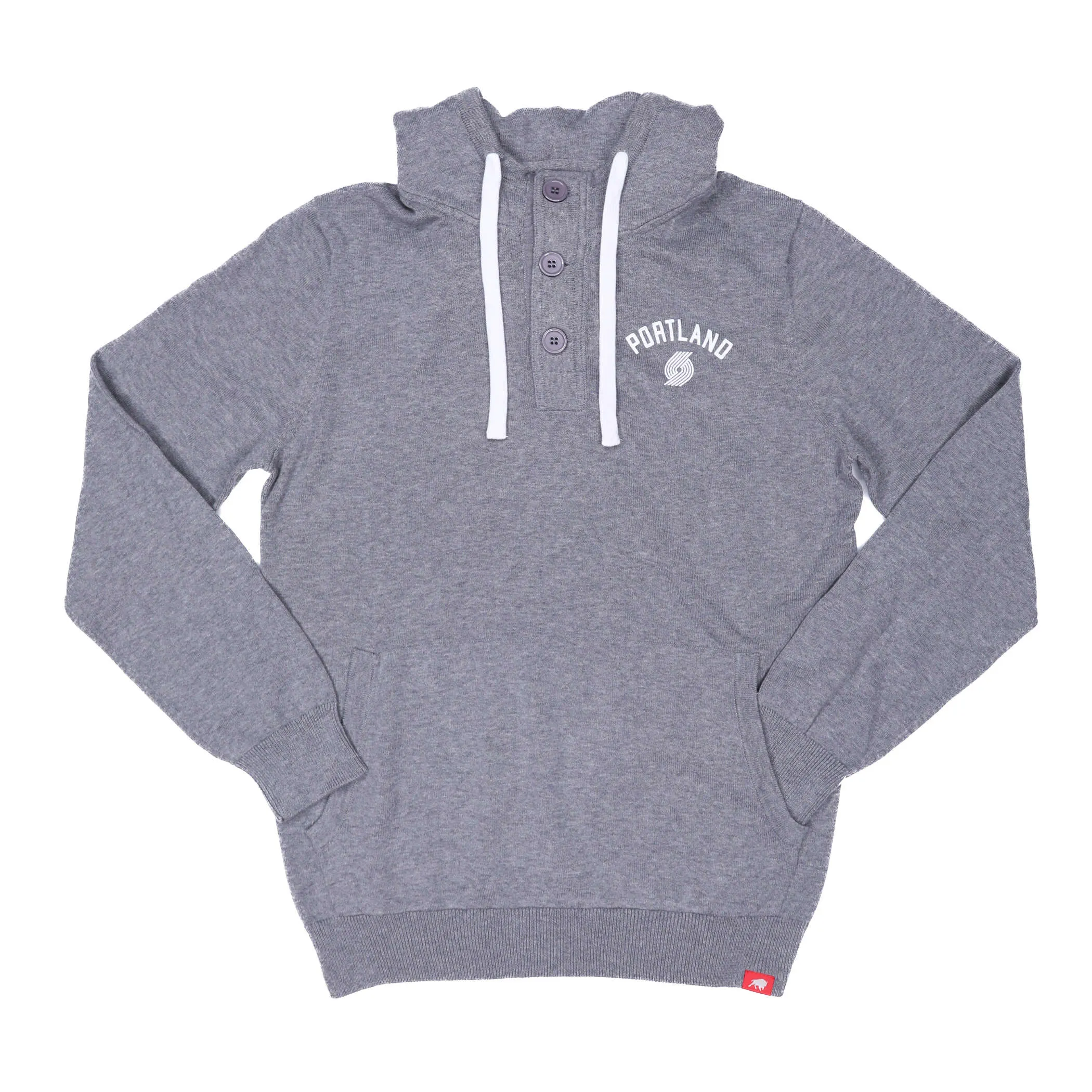 Trail Blazers Gray Thermal Hoodie