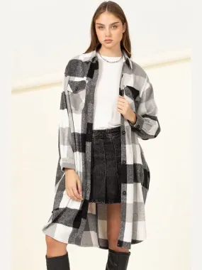 Trendy Checkered Shacket