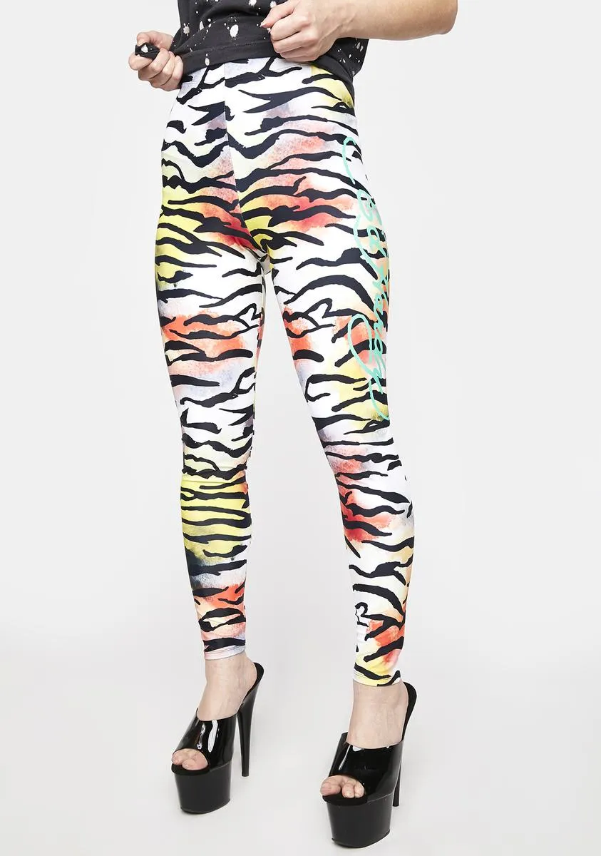 Trendy Tiger Print Leggings