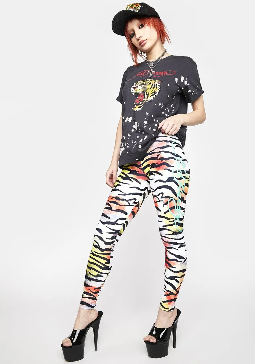 Trendy Tiger Print Leggings