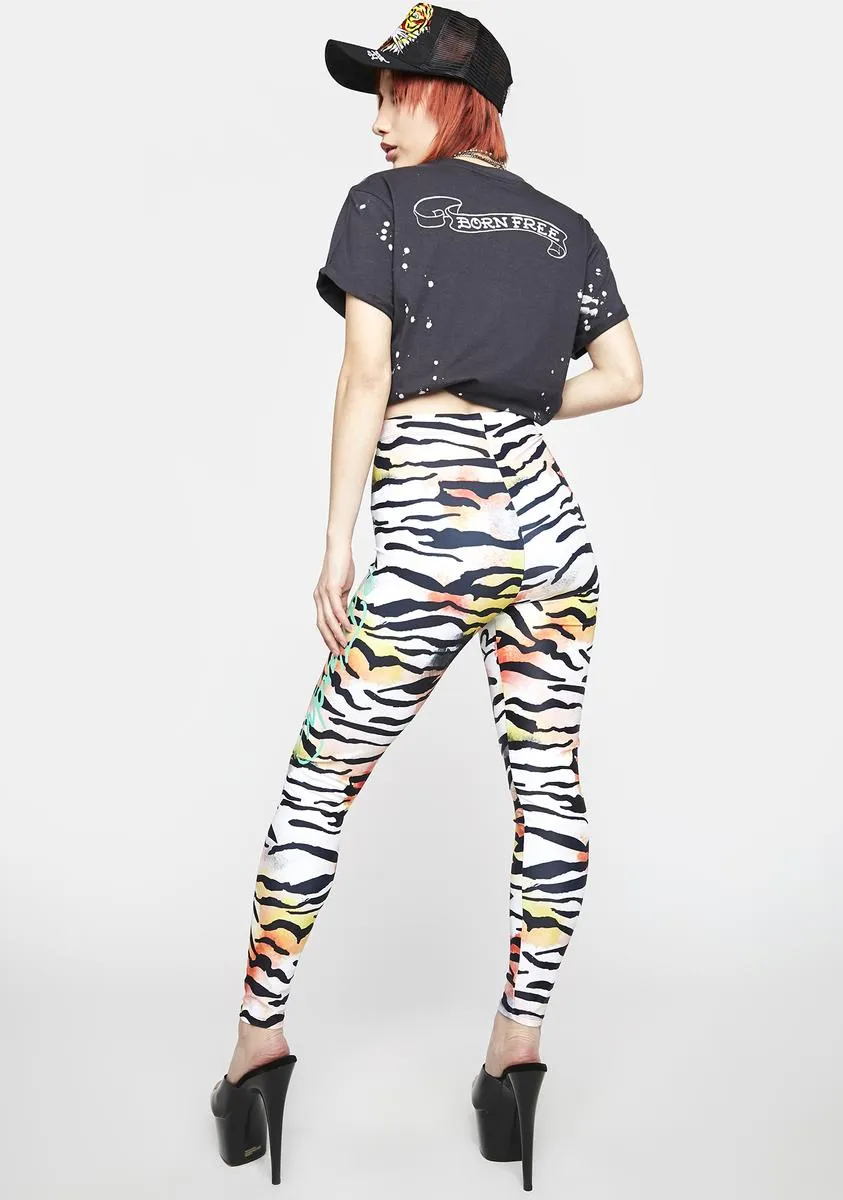 Trendy Tiger Print Leggings