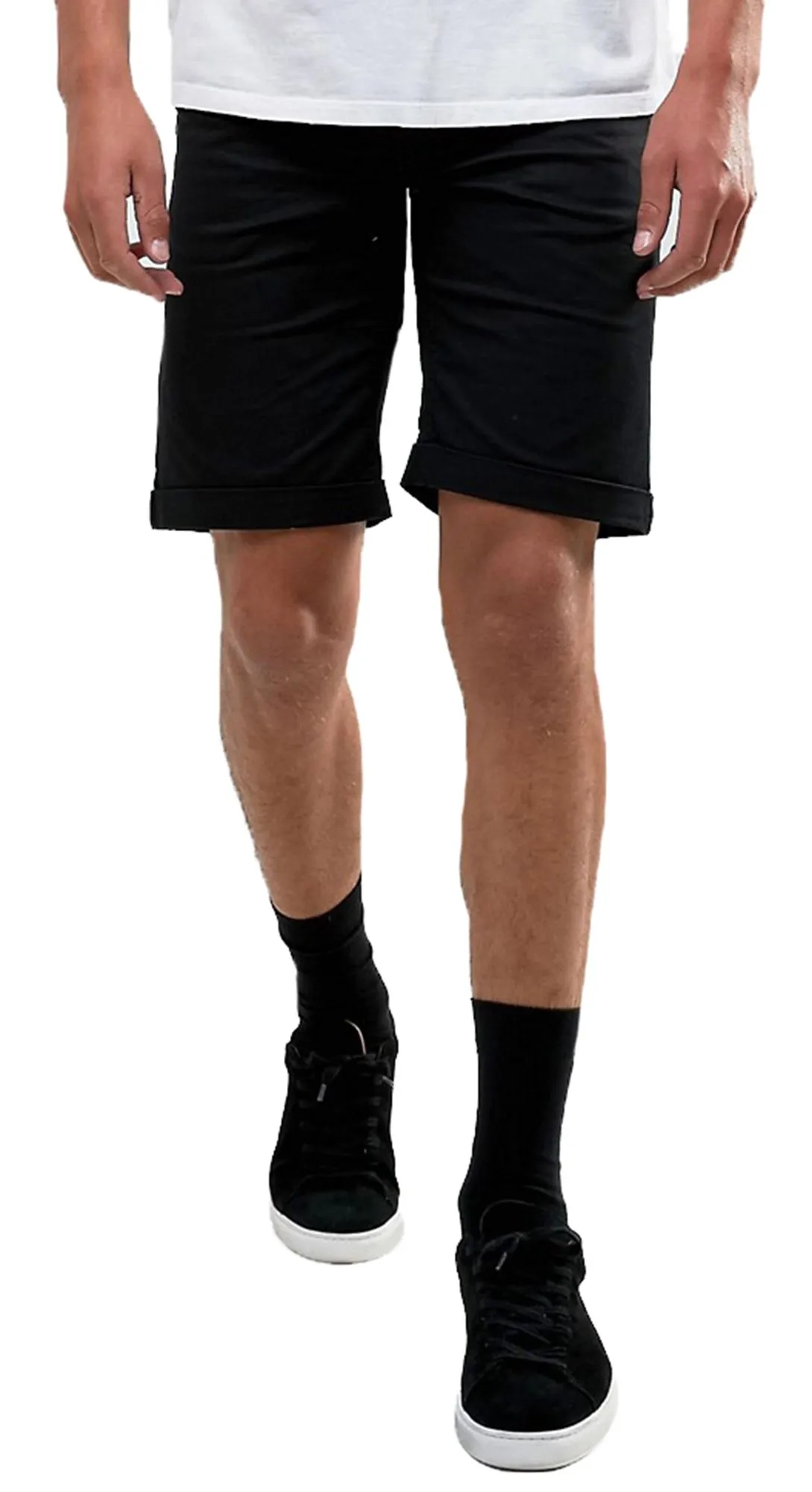 Troy Rick Black Chino Stretch Shorts