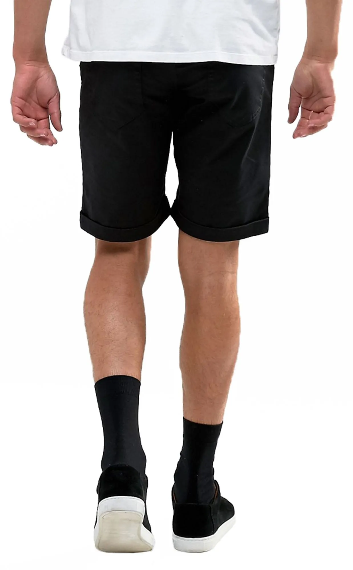 Troy Rick Black Chino Stretch Shorts