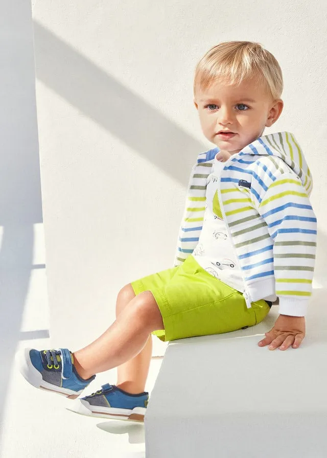 Twill Bermuda Shorts for Baby Boy Lime