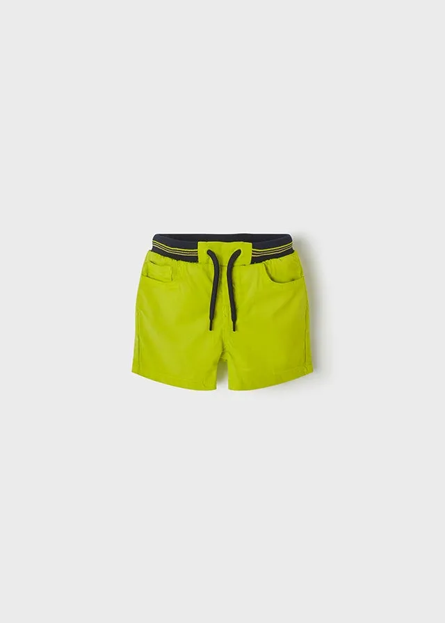 Twill Bermuda Shorts for Baby Boy Lime