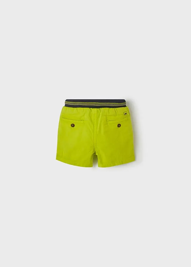 Twill Bermuda Shorts for Baby Boy Lime