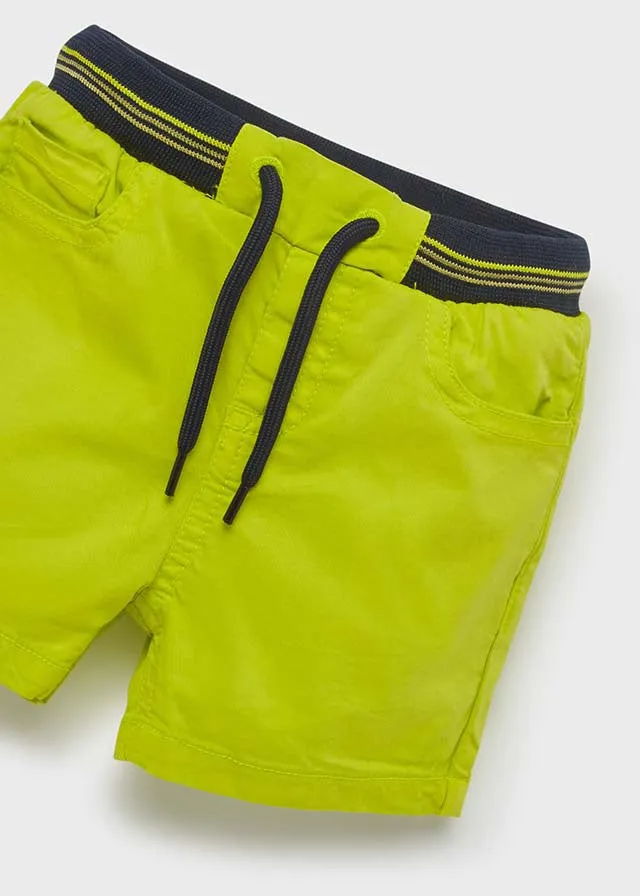 Twill Bermuda Shorts for Baby Boy Lime