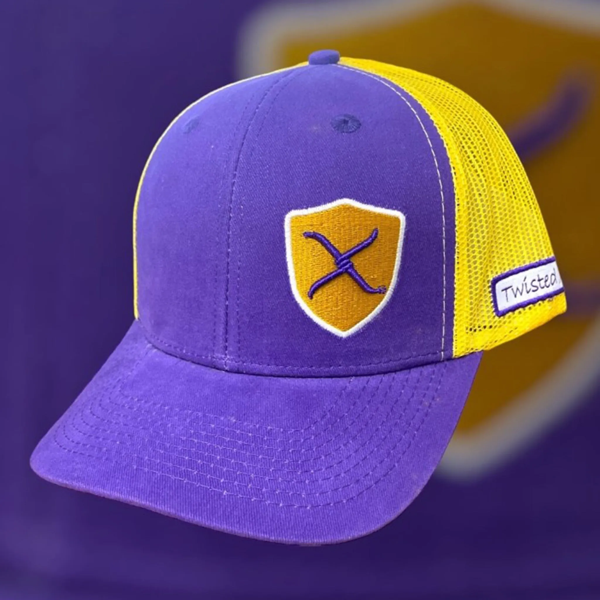 Purple & Yellow Cap