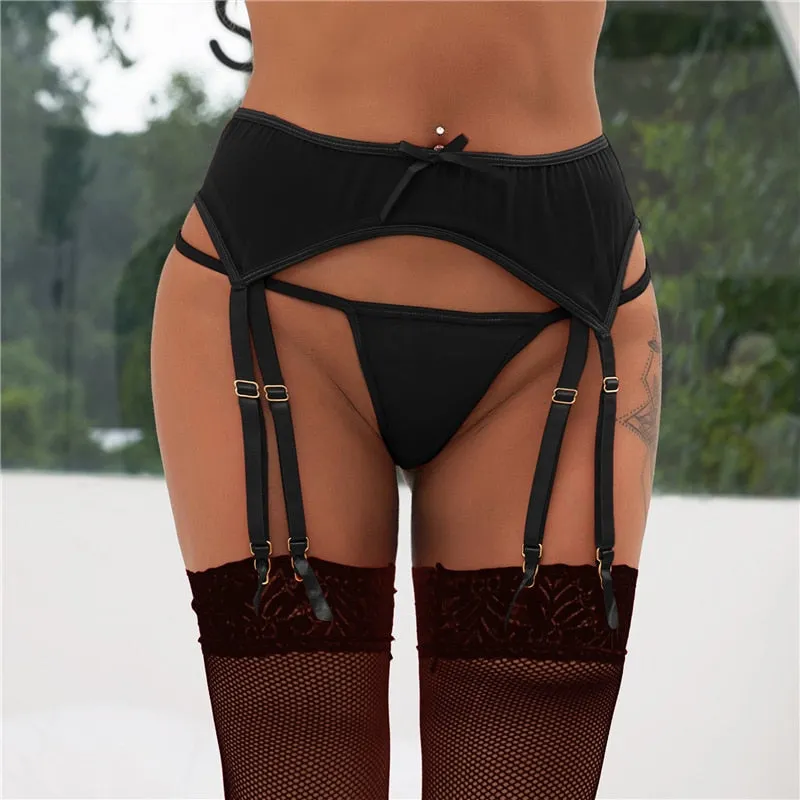 Adjustable Strap High Waist Lingerie Set