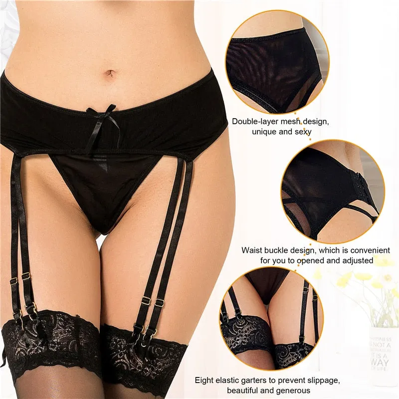 Adjustable Strap High Waist Lingerie Set