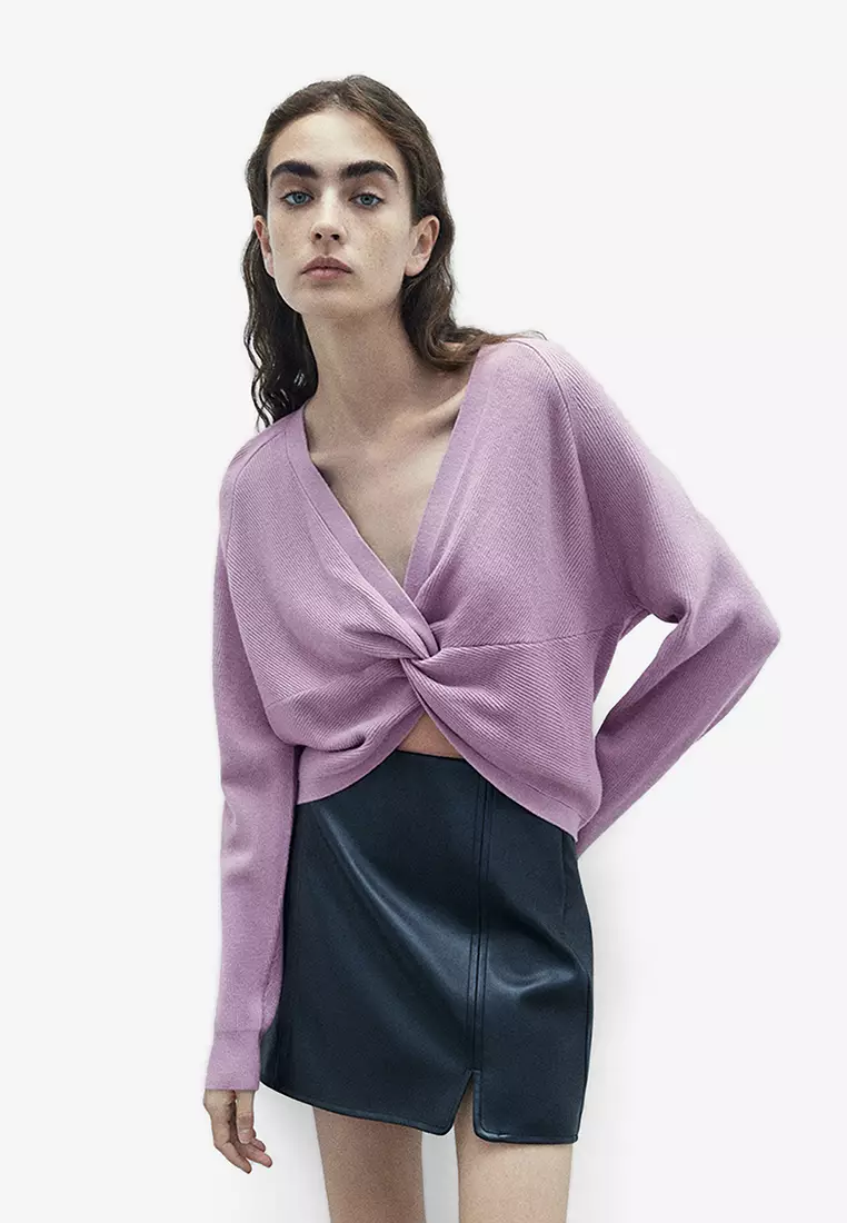 Urban Revivo Knotted Cropped Top