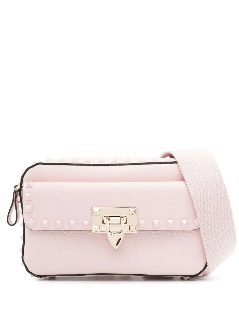 Pink Leather Rockstud Mini Crossbody Handbag by VALENTINO GARAVANI