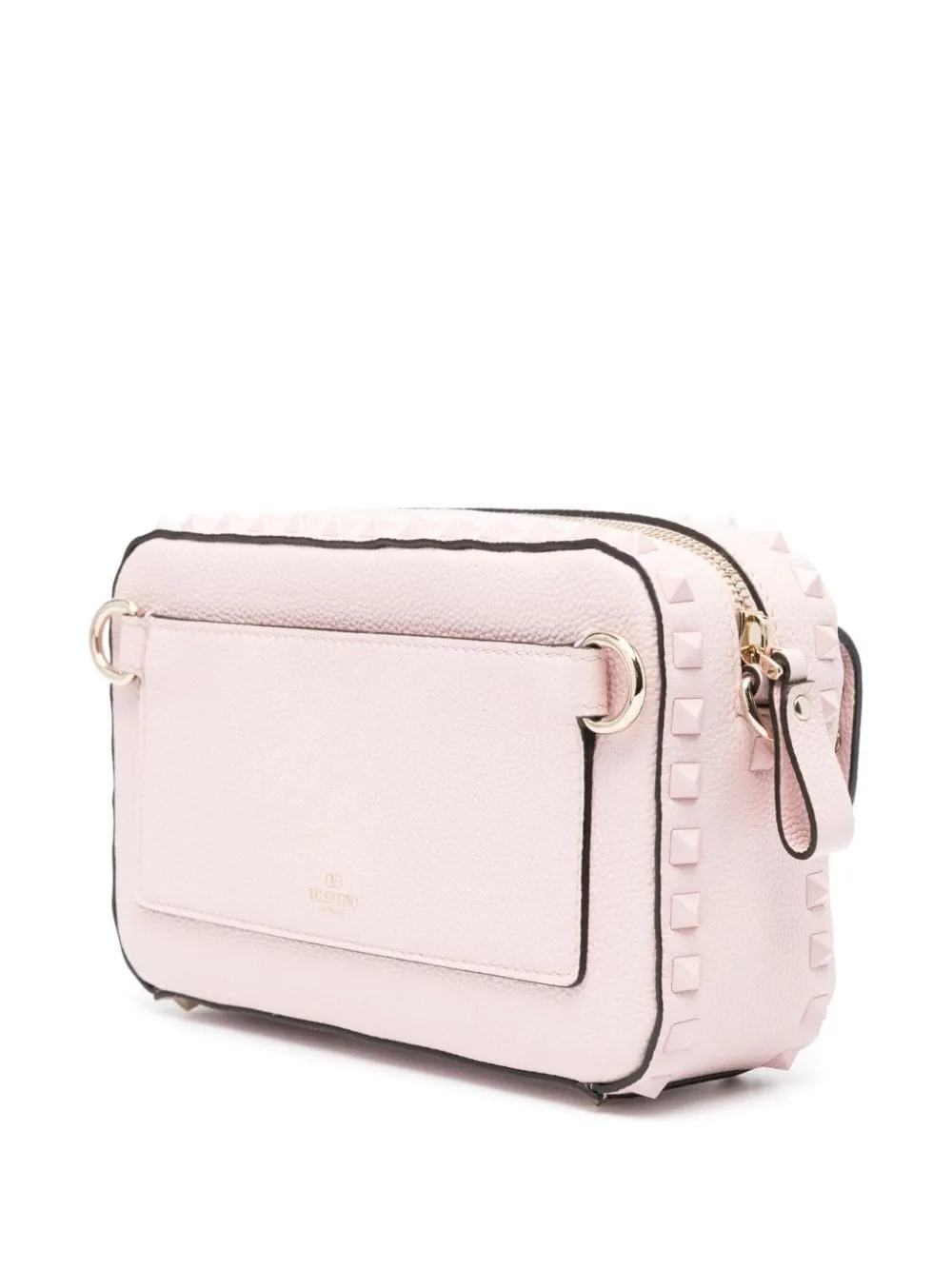 Pink Leather Rockstud Mini Crossbody Handbag by VALENTINO GARAVANI