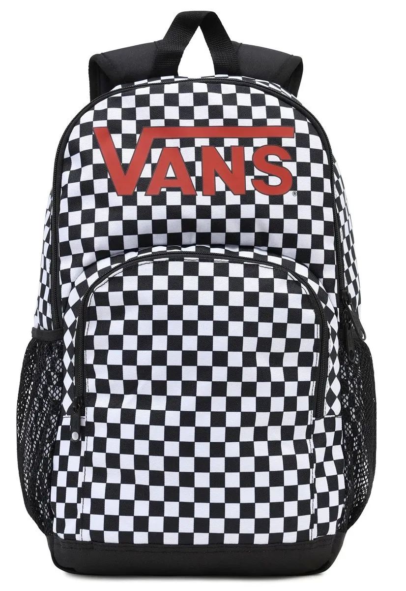 VANS Black/White Alumni Check Backpack Bags