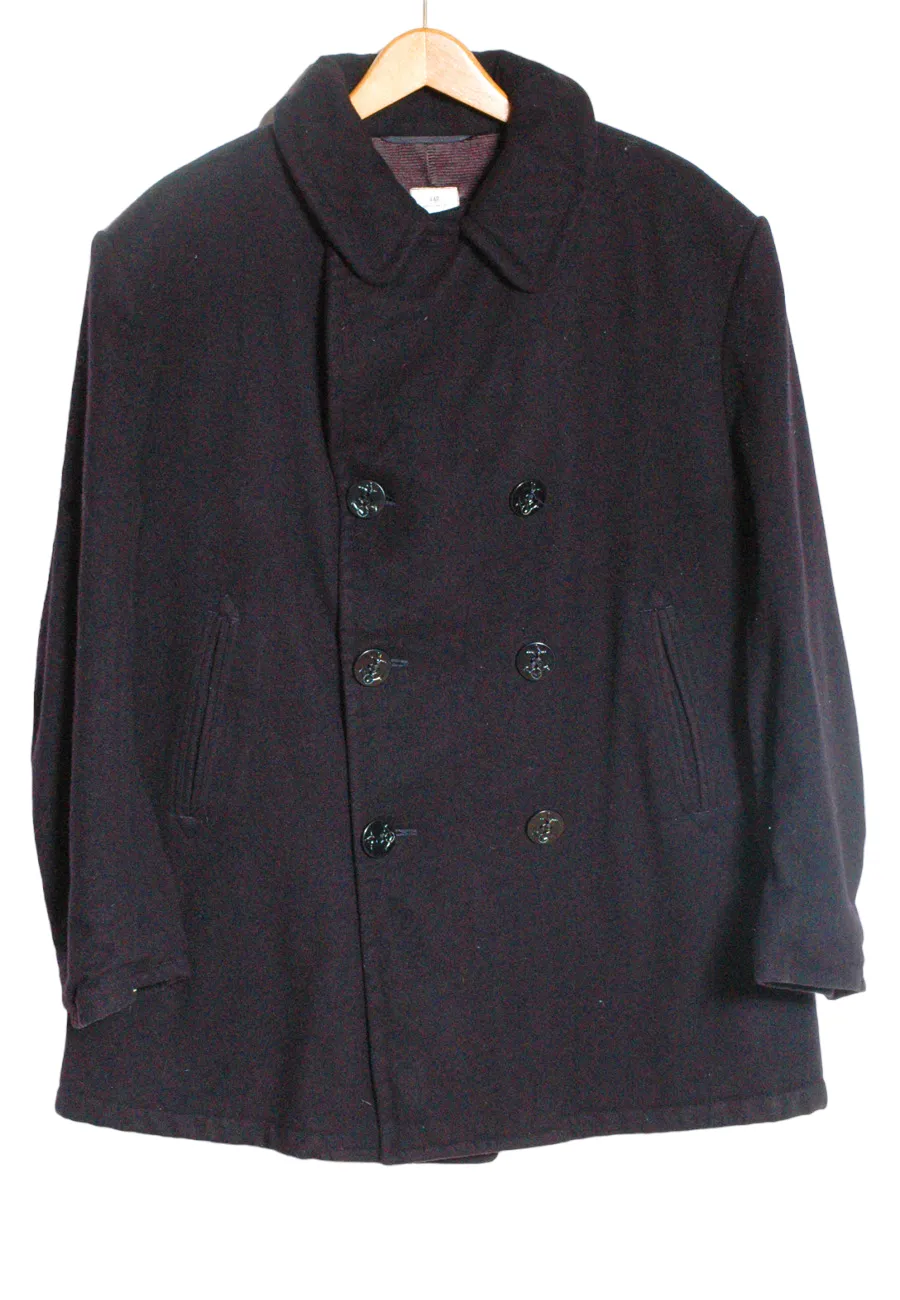 Vintage 1980's Whaling Mfg Co Pea Coat | Size L - Brick Vintage