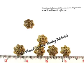 Antique Gold 7-Leaf Bead Cap - 15mm -BC34