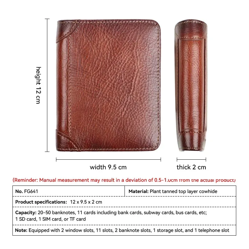 Classic Leather Wallet with Multiple Card Slots