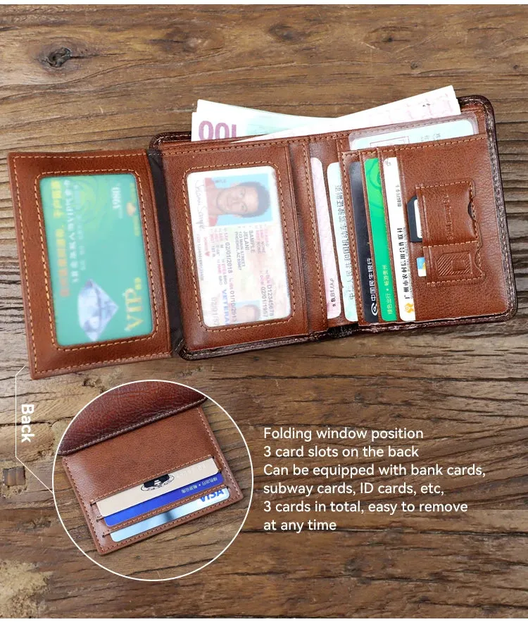 Classic Leather Wallet with Multiple Card Slots